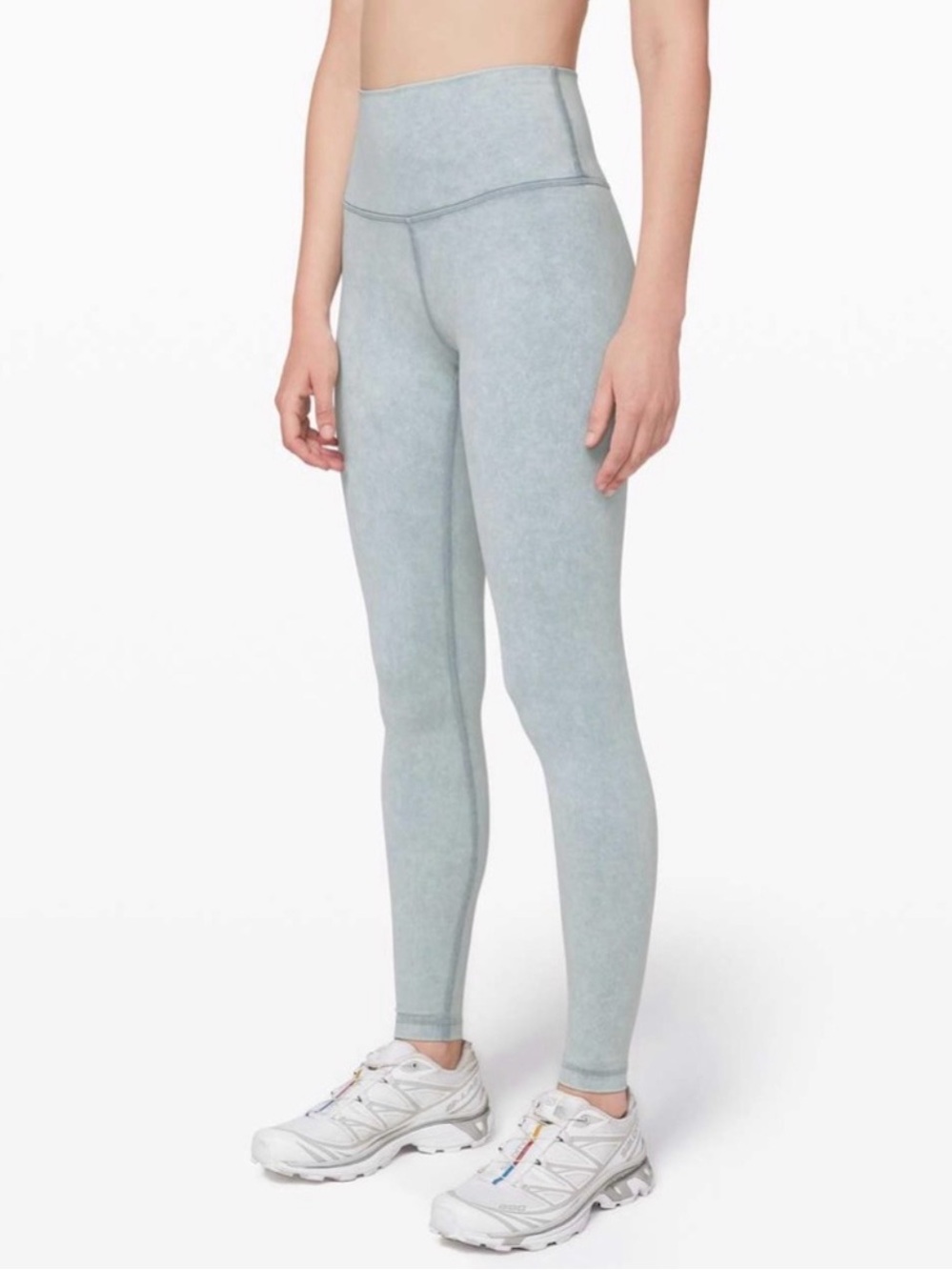 Lululemon Wunder Under Snow Washed 25” Leggings Chambray Size 2